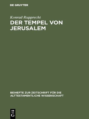 cover image of Der Tempel von Jerusalem